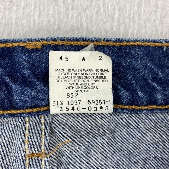 Vintage 90's Levi's 540 Blue Denim Jeans Relaxed Fit Leather Tab Men 38x29 USA - Picture 6 of 16